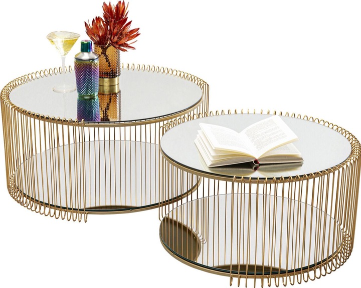 Produktbild Kare Design Couchtisch Wire Double Brass (2/Set)