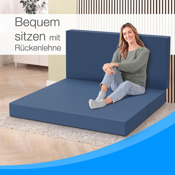 Actual product image Bestschlaf Klappmatratze, 3-teilige Faltmatratze, Reisebett, Gästematratze (Foam core, 140 x 195 cm)