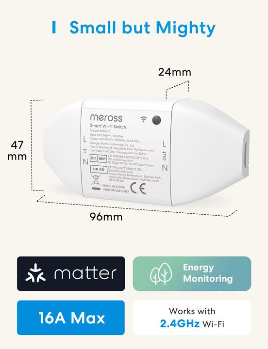 Produktbild Meross Smart Wi-Fi Switch MSS715 (Schaltaktor)