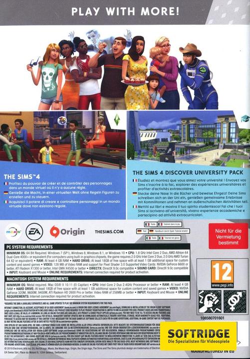 Immagine prodotto EA Games The Sims 4 + Discover University (PC, Multilingue)