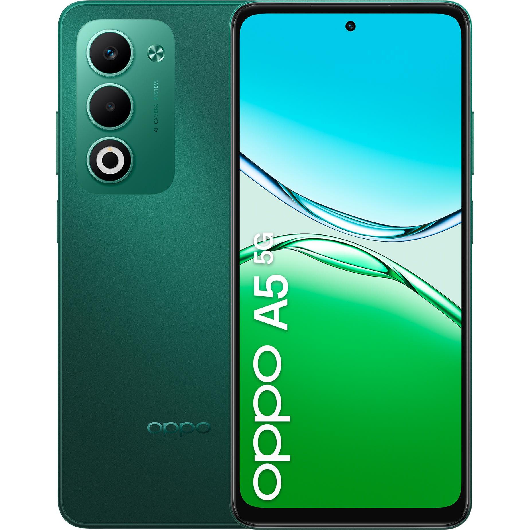 OPPO A5 5G (128 GB, Aurora Green, 6.67