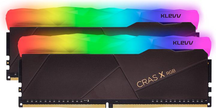 Produktbild NoName Barrettes mémoire RAM DDR4 32 Go (Kit 2x16Go) Klevv Cras X RGB PC4-25600 (3200 Mhz) (Noir) (2 x 16GB, 3200 MHz, DDR4-RAM, DIMM)
