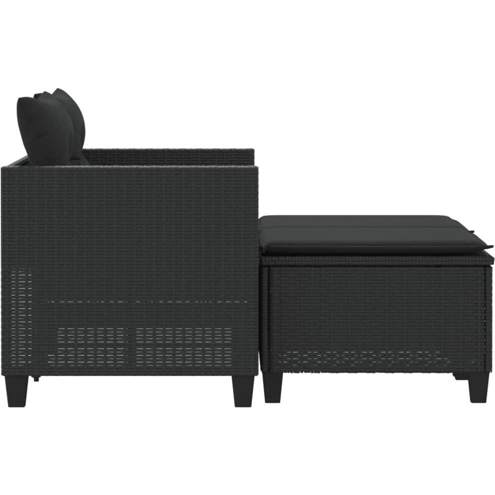 Thumbnail - VidaXL, Gartenlounge, Gartensofa 2-Sitzer mit Hockern