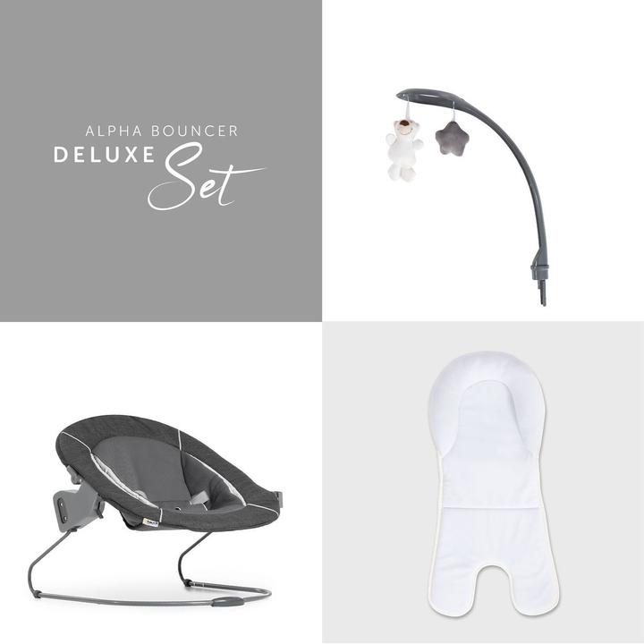 Produktbild Hauck Hochstühle Alpha Plus Black 4-tlg. Newborn Set Deluxe (Hochstuhl)