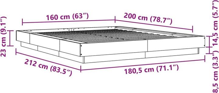 Produktbild vidaXL Bettgestell (180 x 200 cm)