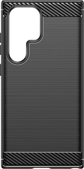 Actual product image Hurtel Carbon coverFlexible silicone-carbon cover - Black (Samsung Galaxy S24 Ultra)