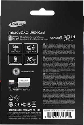 Produktbild Samsung Pro Plus microSDXC (64 GB, microSDXC, U3, UHS-I)