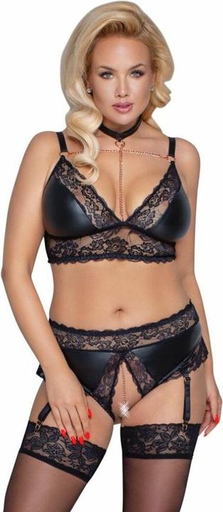 Actual product image Cottelli Collection Bra and Suspender Briefs 2XL (XXL)