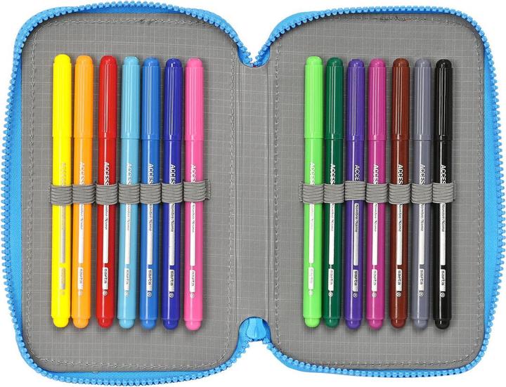 Produktbild PJ Masks Doppel-Federtasche Blau 12.5 x 19.5 x 4 cm (28 Stücke)
