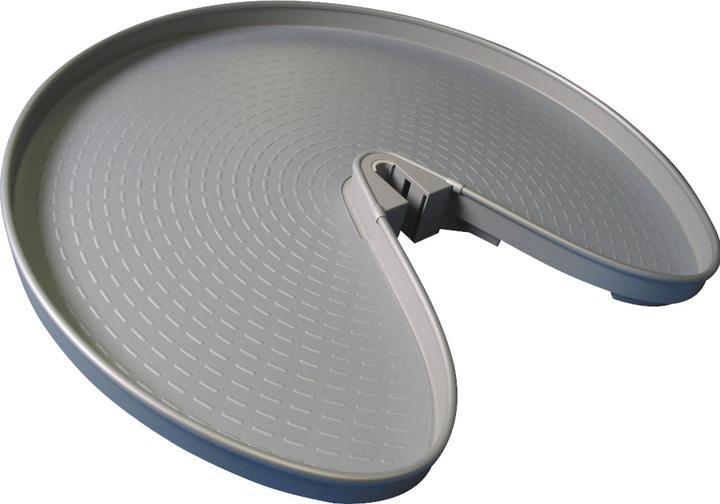 Actual product image Ninka Swivel shelf 3/4 circle - for ProArc KB 900mm kitchen corner unit, aluminium grey