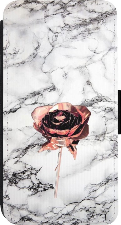 Produktbild PhoneLook Hülle Wallet schwarz Marble Rose Gold (Apple iPhone 13 Pro)
