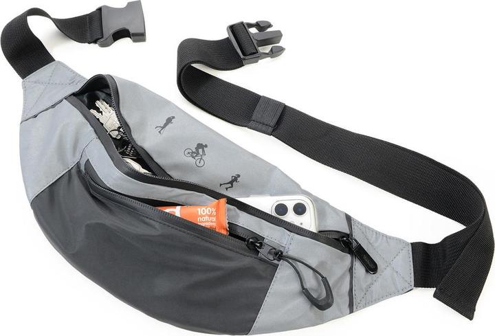 Produktbild Troika REFLECTIVE BAG Gürteltasche reflektierend, grau/schwarz