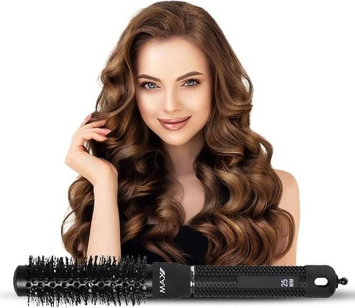 Actual product image Max Pro Ceramic Round Hairbrush 25Mmack