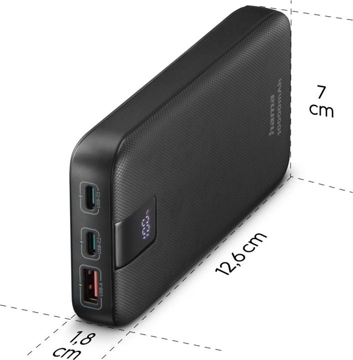 Hama PD 10 (10000 mAh, 20 W, 37 Wh)