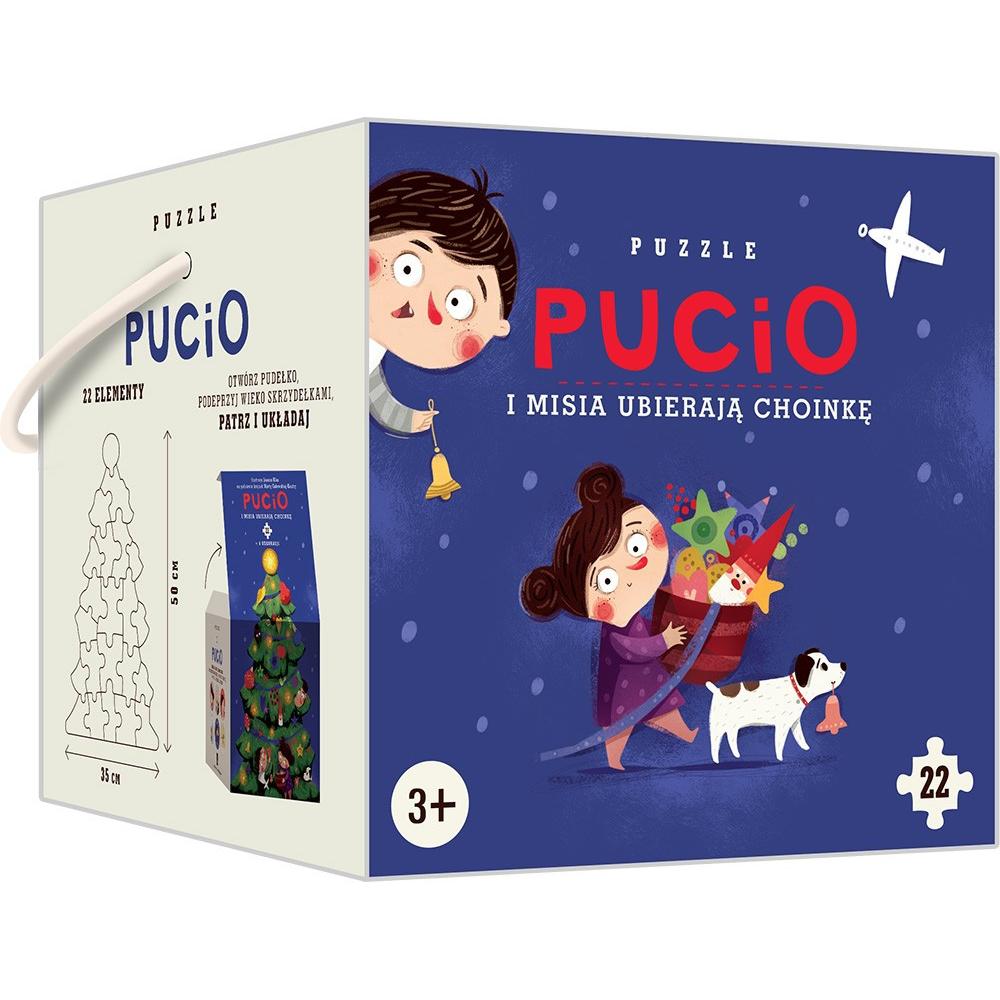 Nasza Ksiegarnia 22 Stück Pucio und Misia schmücken den Weihnachtsbaum (22 Teile)
