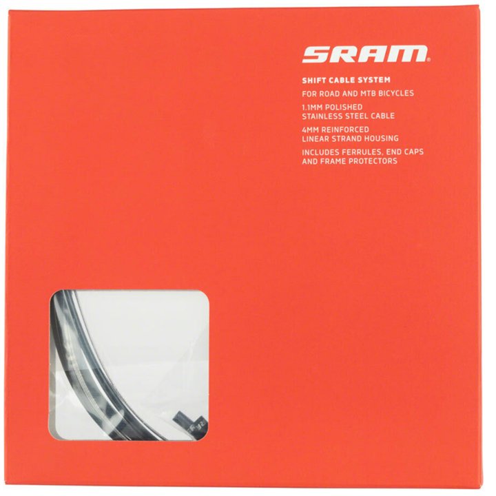Actual product image Sram Gear Cable Kit Road & MTB Black 4mm
