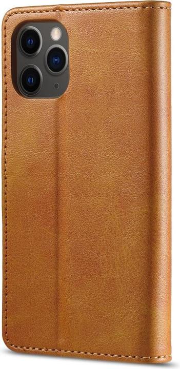 Produktbild Ueli Express iPhone 12 / iPhone 12 Pro Buch Etui Tasche Echtleder mit Kartenfach Hellbraun (Apple iPhone 12, Apple iPhone 12 Pro)
