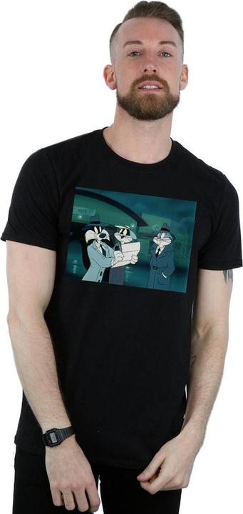 Actual product image Looney Tunes Mens Bugs Bunny Sylvester Letter T-Shirt (5XL)
