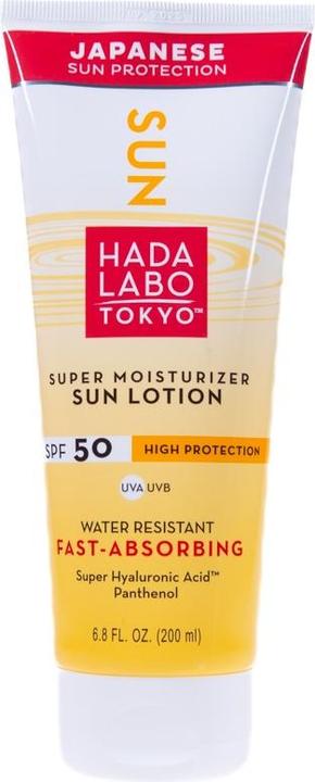 Hada Labo Tokyo Super Moisturizer Sun Lotion for Body with Super Hyaluronic (Suntan cream, SPF 50, 200 ml)
