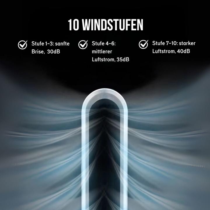 Image du produit Hermex Turmventilator Hot & Cool Standventilator Standheizer Säulenventilator (40 dB)