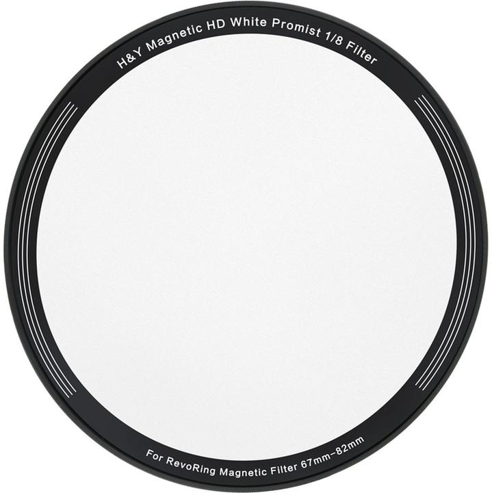 H&Y White Mist Magnetic 1/8 Clip-on Filter for REVORING 67-82mm (82 mm, Zwarte nevelfilter)