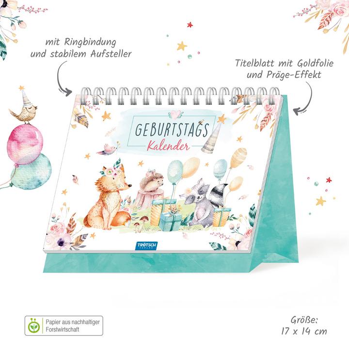 Immagine prodotto Calendario dei compleanni Amici della foresta