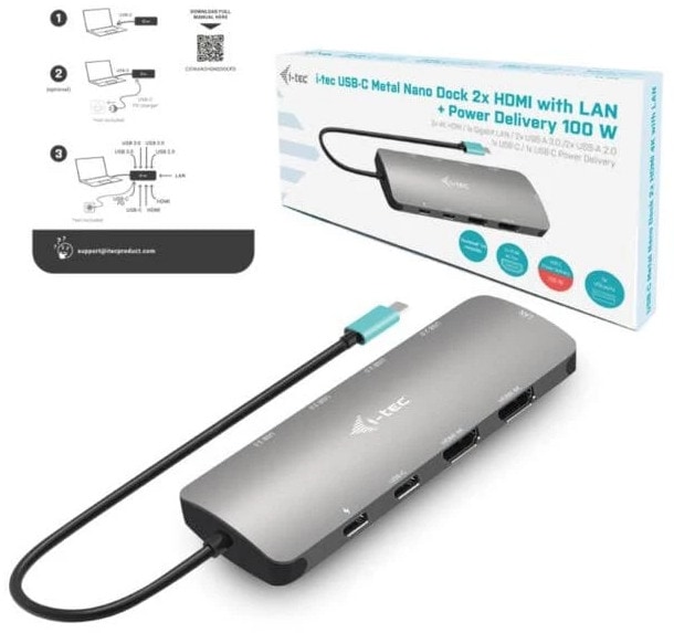 Productafbeelding i-tec Nano (USB-C, 9 Havens)