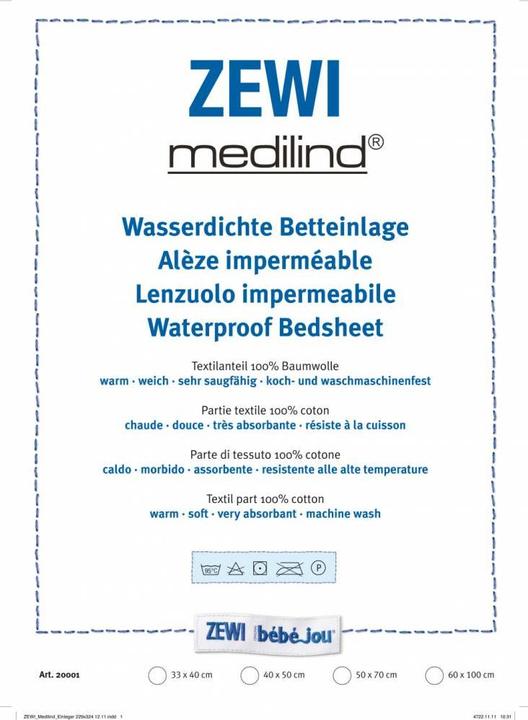 Produktbild Zewi Betteinlagen (100 x 60 cm)