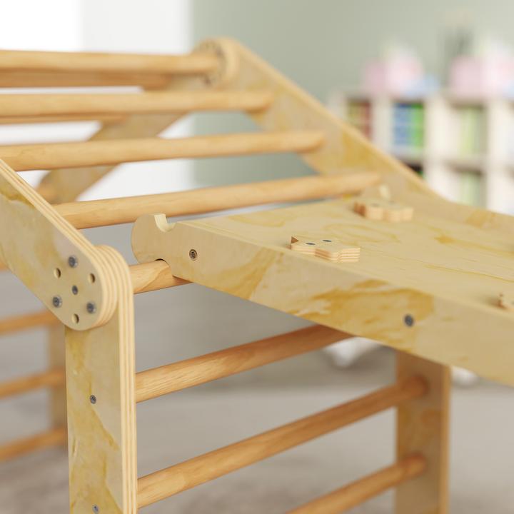 Actual product image Aiyaplay Klettergerüst Pappelholz, Kiefern-Furniermehrschichtenplatte Naturholz
