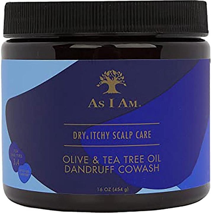 As I Am Dry & Itchy Scalp Care Cowash 16 ounce - Enriched with Zinc Pyrithione, Olive Oil, and Tea Tree Oil (250 ml)