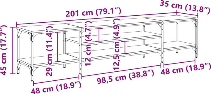 Actual product image vidaXL TV-Ständer (201 x 35 x 45 cm)