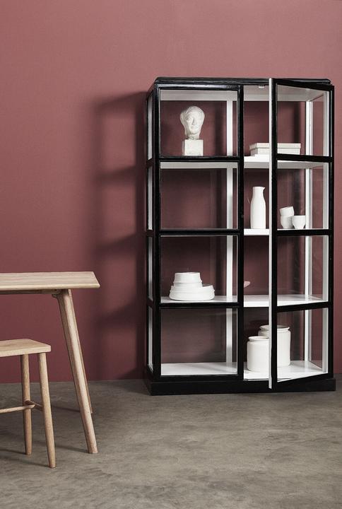 Actual product image Hübsch Display cabinet, black/white (32 x 32 x 37 cm)