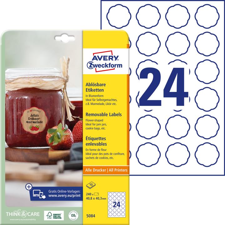 Produktbild Avery Runde Etik.40,8x40,3