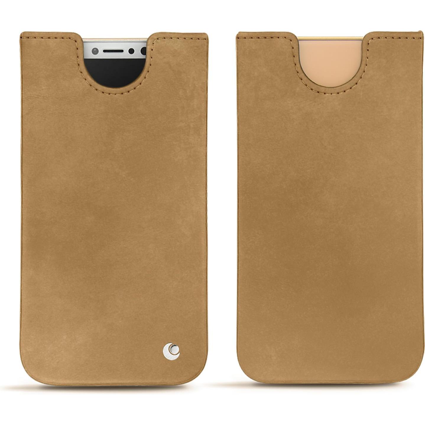 Noreve Lederschutzhülle (Apple iPhone X), Smartphone Hülle, Braun