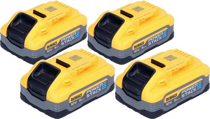 Produktbild DeWalt Akku Set DCBP 518 H4 4x Powerstack Akku 18 V 5,0 Ah / 5000 mAh XR Li-Ion - mit (18 V)