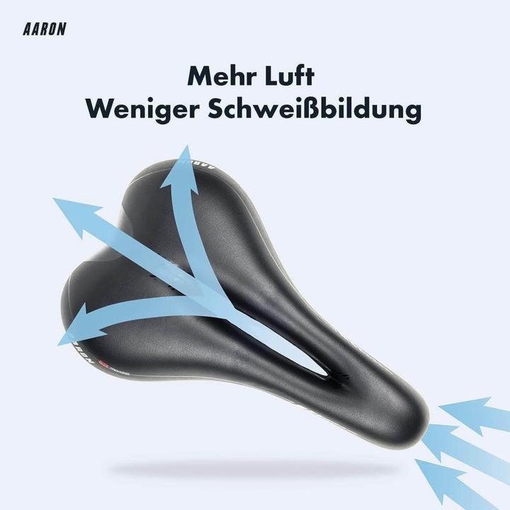 Actual product image Aaron Trekking ergonomic bicycle saddle unisex for trekking bike, mountain bike, city bike, e-bike