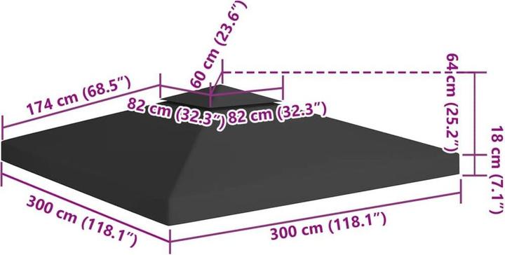 Produktbild vidaXL Xerane (300 cm, 300 cm)