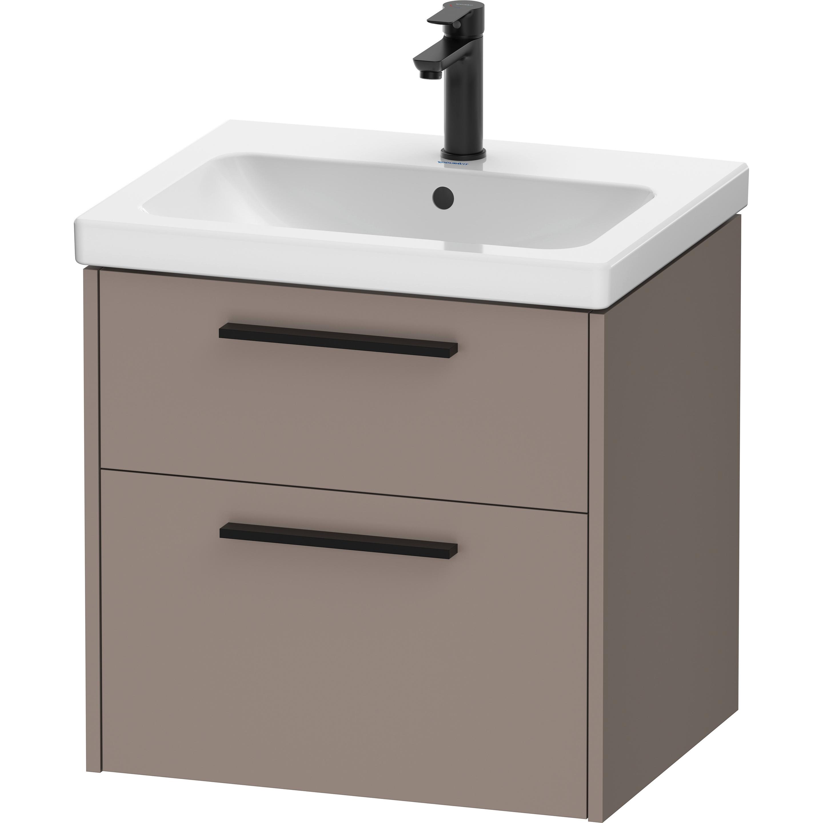 Duravit, Waschbeckenunterschrank, D-Code Waschtischunterbau, 1 Auszug, 584x460mm, Siphonausschnitt, mit Griff