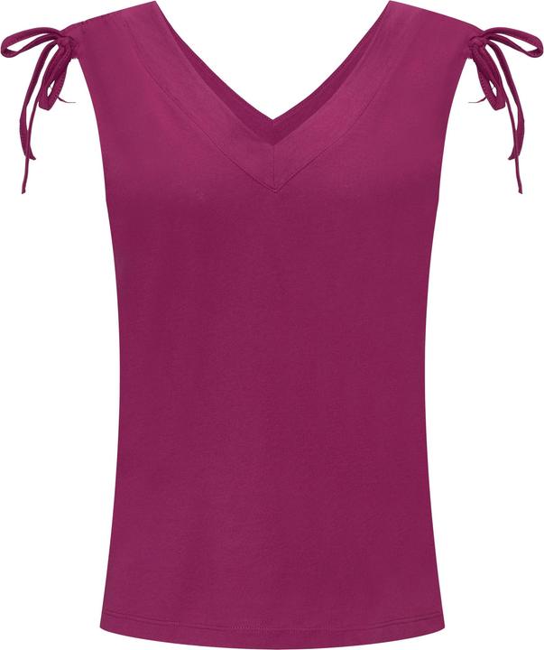 Image du produit S.Oliver T-Shirt Fliessendes V-Neck Top mit Raffung im Schulterbereich (32)