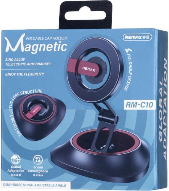 Actual product image Remax Car Mount Rm-C10 Magnetic Foldable Black