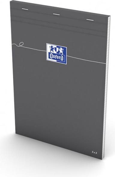 Actual product image Oxford Notepad, DIN A4, squared, 80 sheets, grey (A4, Checked, No binding)