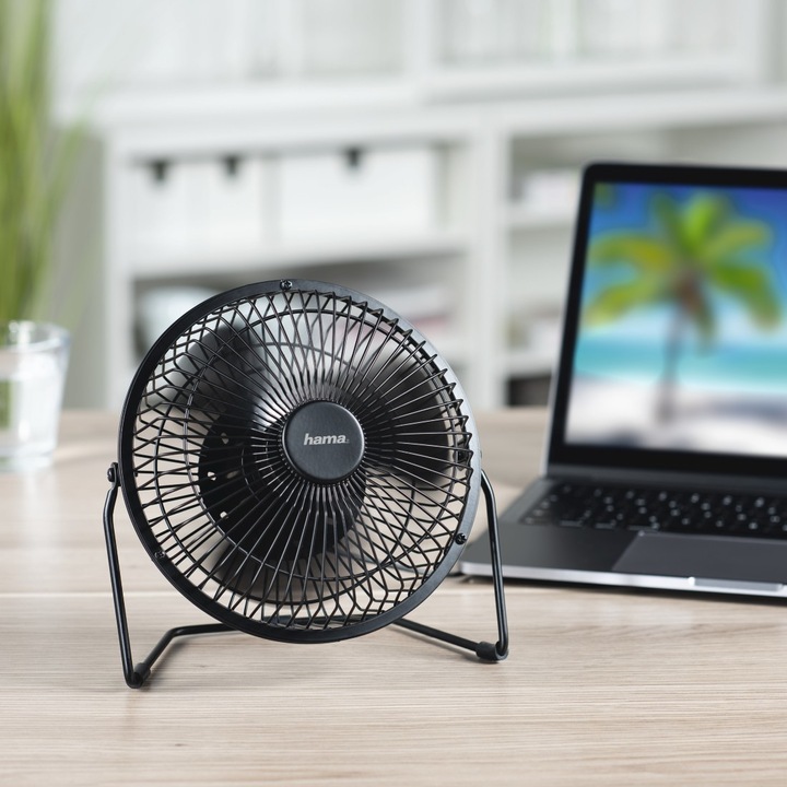 Image du produit Hama Ventilateur de table USB métal, 20 cm (8), XXL (67 dB)