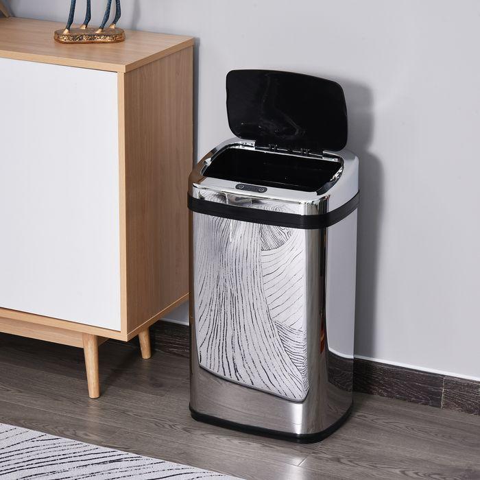 Actual product image Swisshandel24 Waste bin IR sensor waste bin with/without inner bin stainless steel round square (30L/square) (30 l)