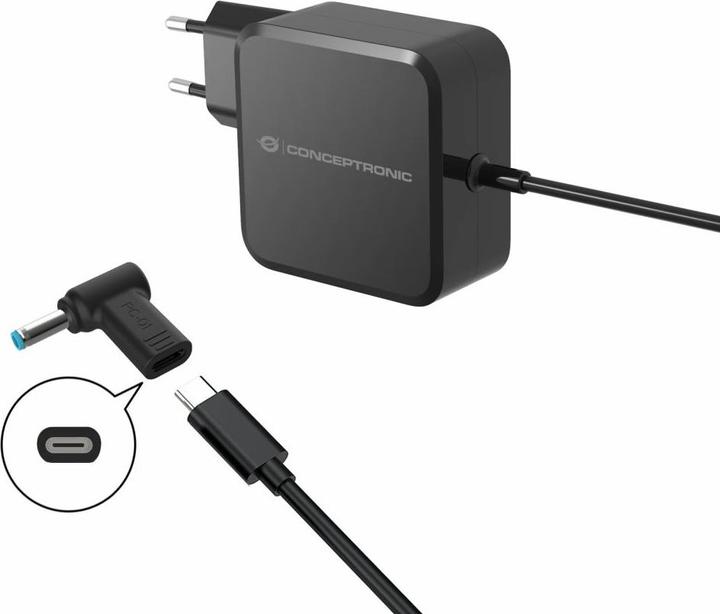 Produktbild Conceptronic Adapter USB-C -> DC, HP 4.5x3.0mm 18-20V sw