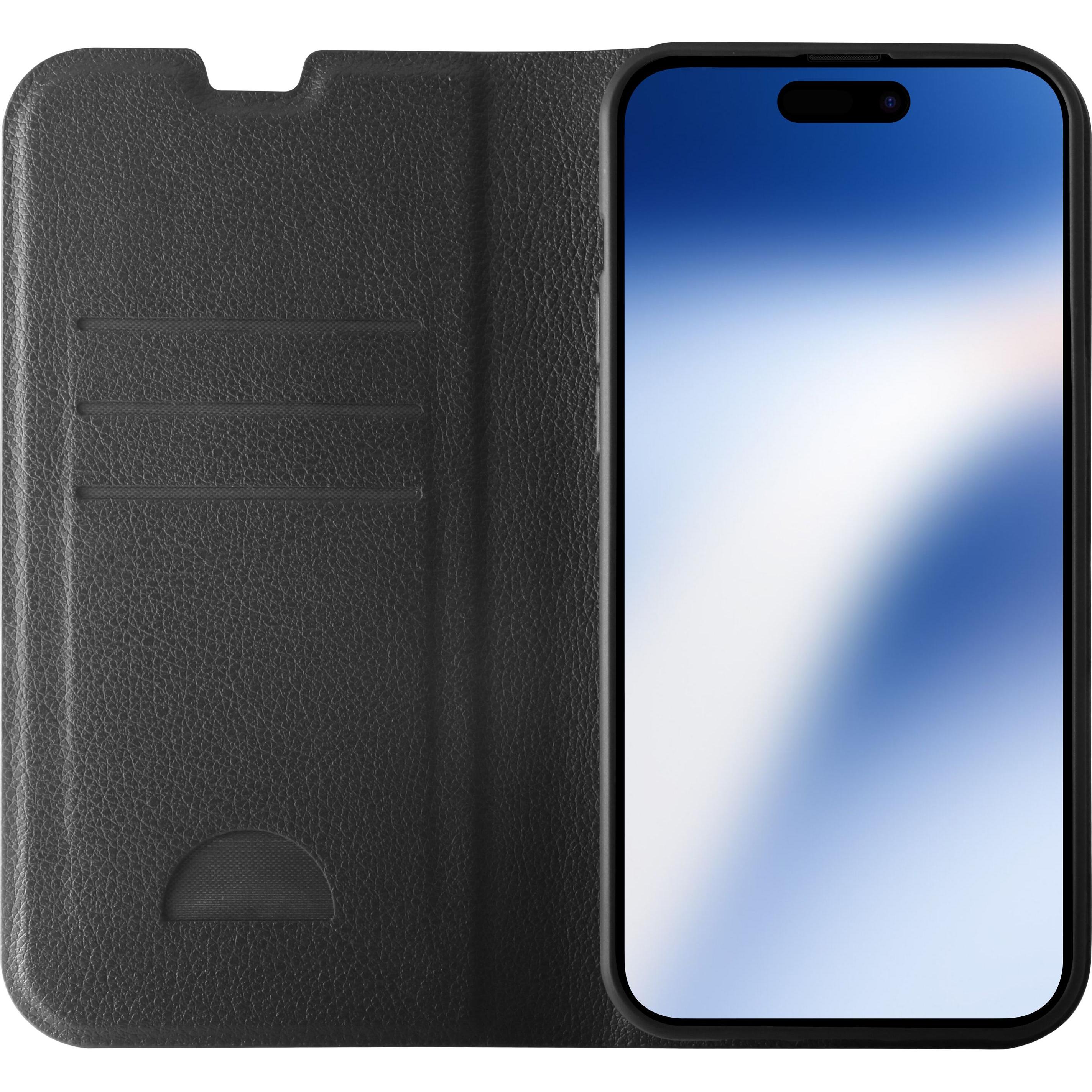 Thumbnail - Vivanco PREMIUM Wallet fuer iPhone 15, schwarz (Apple iPhone 15), Smartphone Hülle, Schwarz