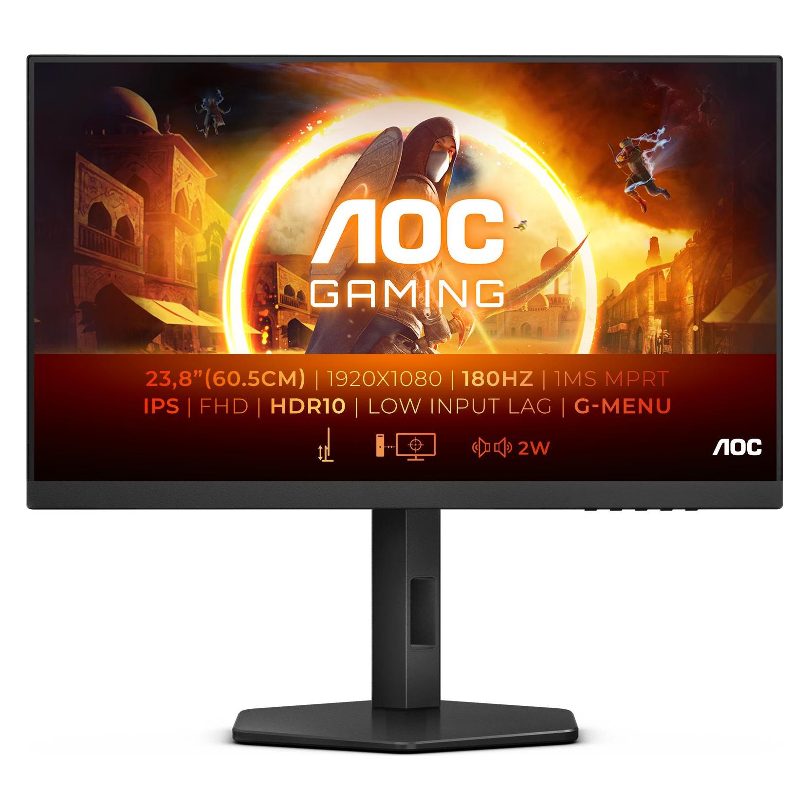 AOC 24G4X (1920 x 1080 Pixel, 23.80"), Monitor, Schwarz