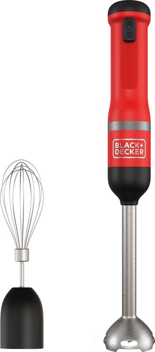 Black & Decker Hand Blender Kitchen Wand Red, 2-piece