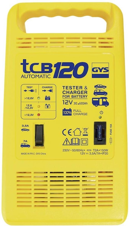 Immagine prodotto GYS Caricabatterie TCB 120 automatico (12V, 10.50 A)