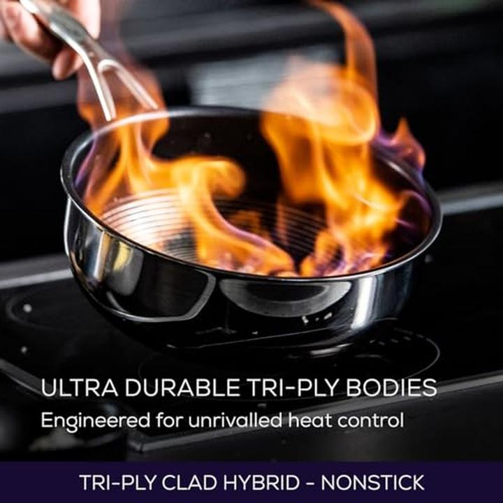 Actual product image Circulon SteelShield C-Series Induction Sauté Pan with Lid and Hybrid Non-Stick Coating (30 cm, Frying pan, Stainless steel)