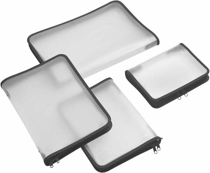 Productafbeelding Foldersys Zakje met rits A5 transparant/zwart 0,5 mm (A5, 1x)